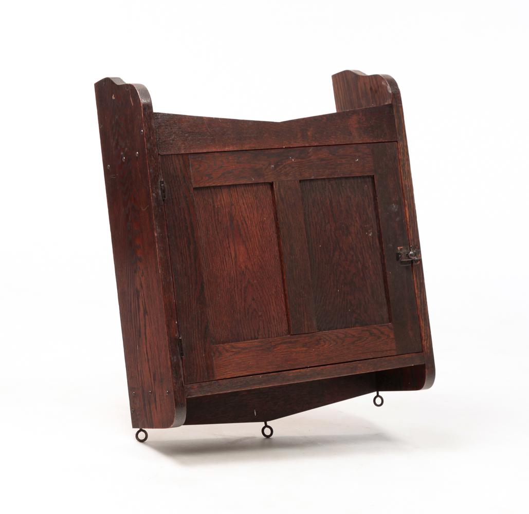AMERICAN MISSION OAK HANGING CABINET. (1 of 4)