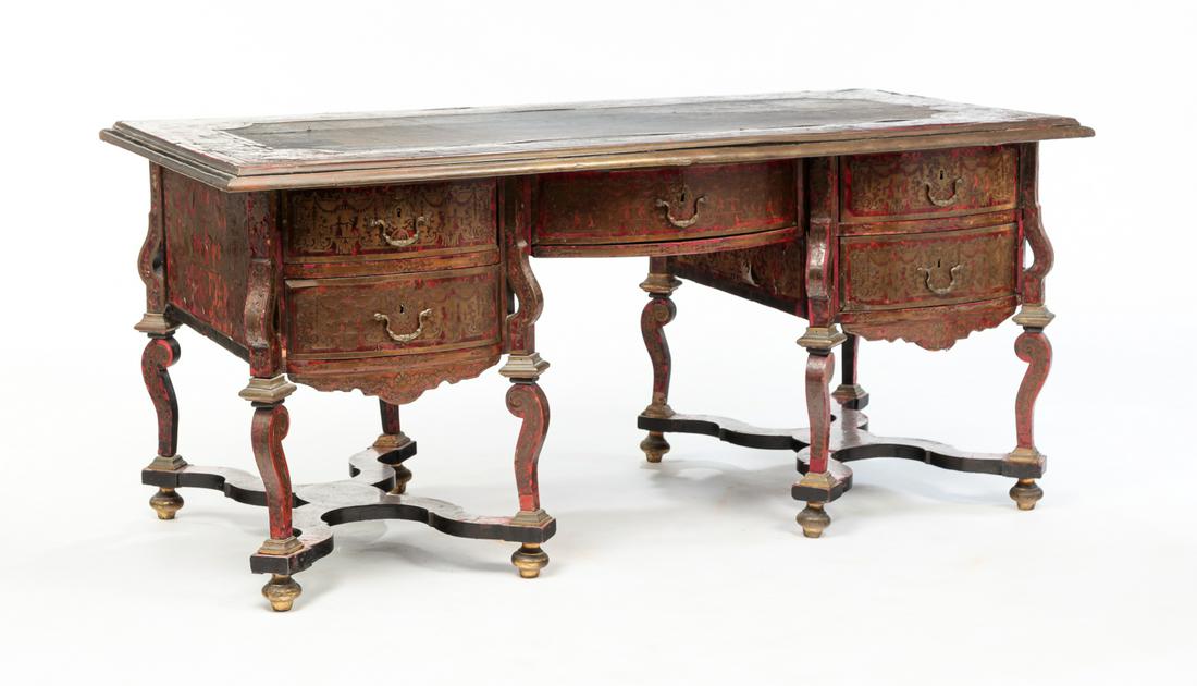 FRENCH BOULLE DESK. (1 of 10)