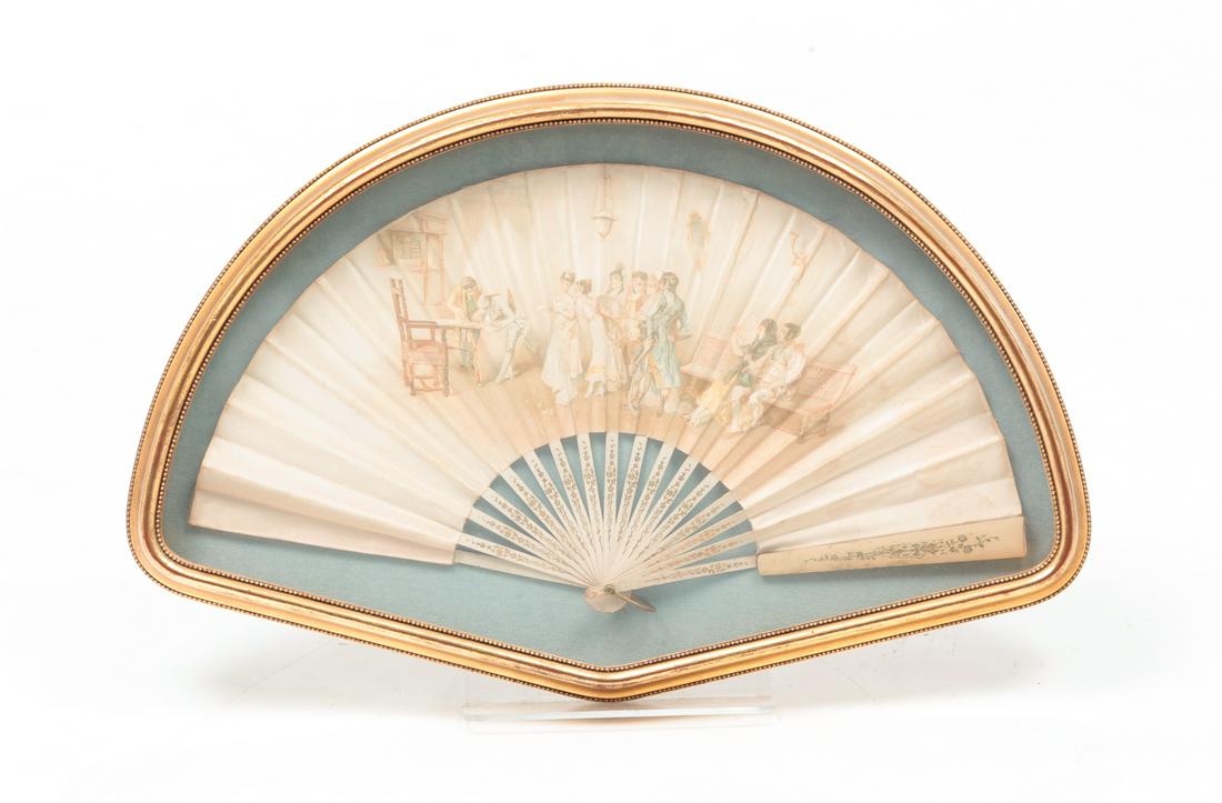SPANISH DECORATED FAN. (1 of 4)