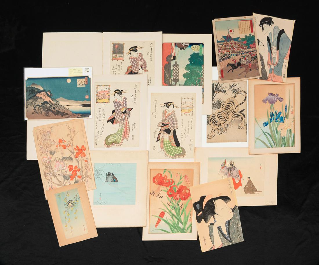 GROUP OF JAPANESE WOODBLOCK PRINTS. (1 of 4)