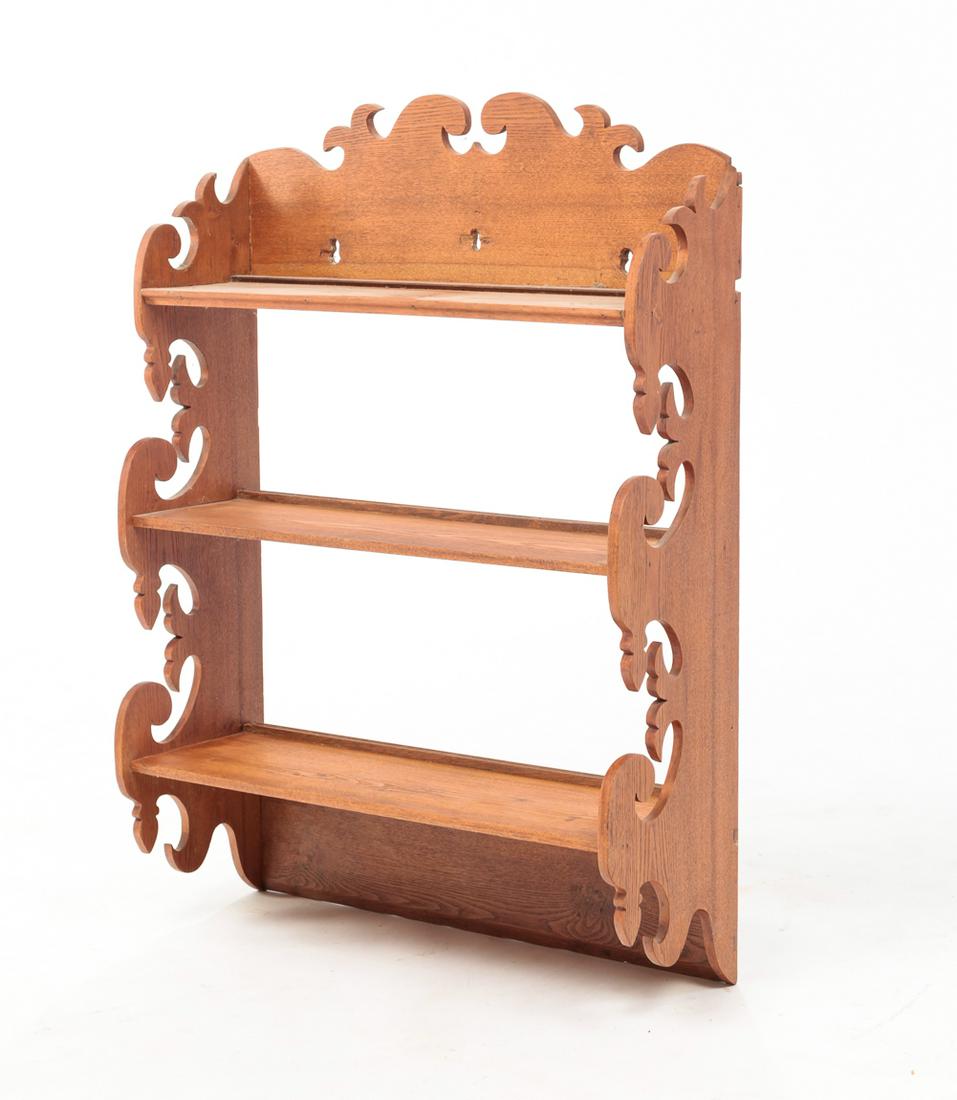 AMERICAN SET OF HANGING SHELVES. (1 of 3)