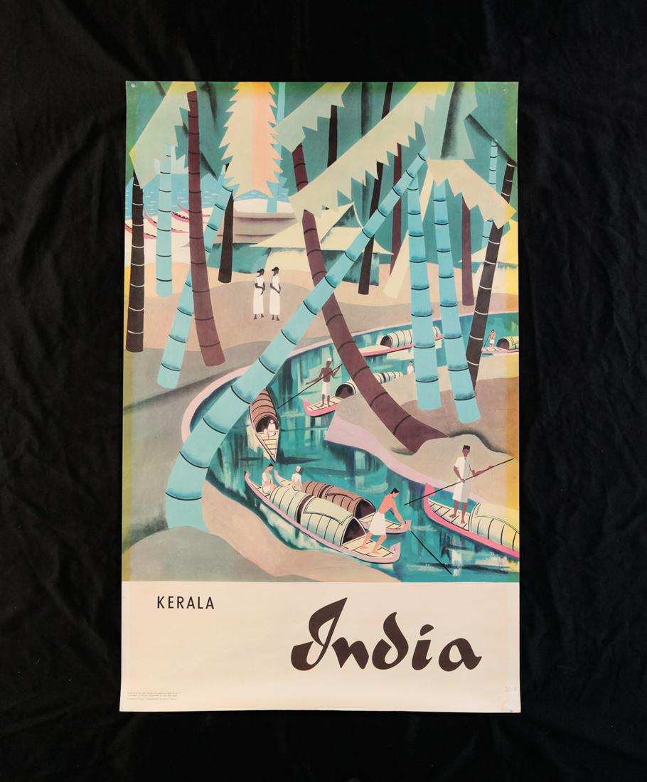 KERALA, INDIA TRAVEL POSTER. (1 of 6)