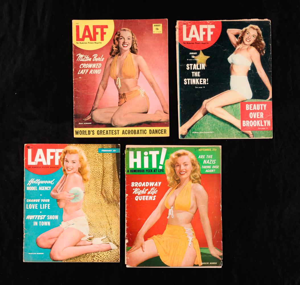 FOUR PIN UP MAGAZINES WITH MARILYN MONROE COVERS. (1 of 7)