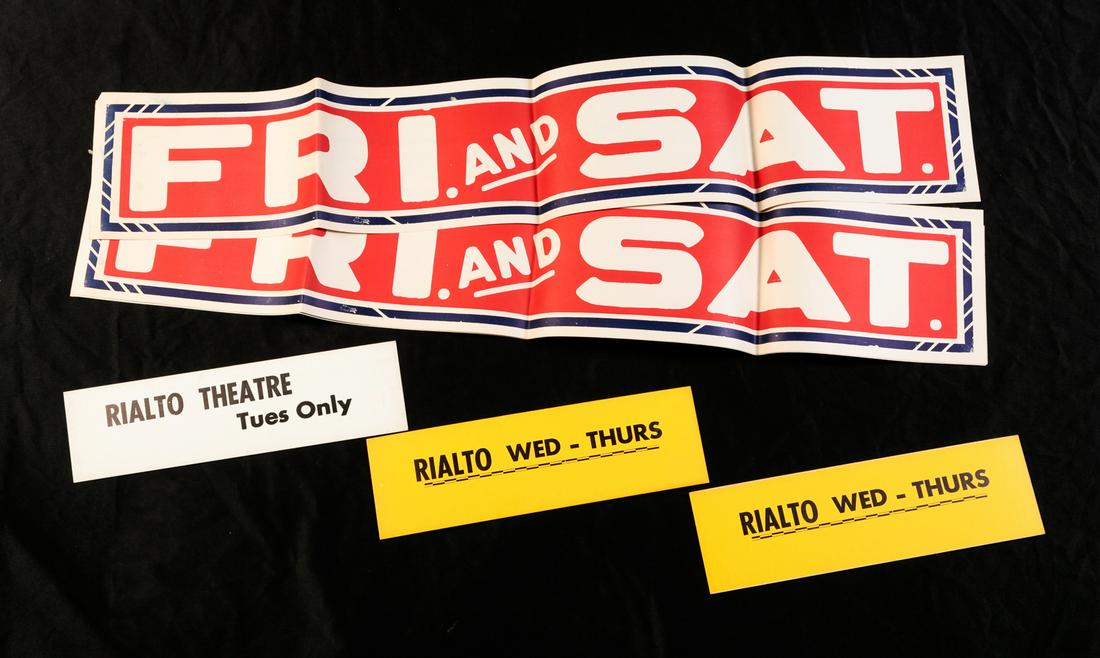 RIALTO THEATRE MARQUEE SIGNS. (1 of 4)
