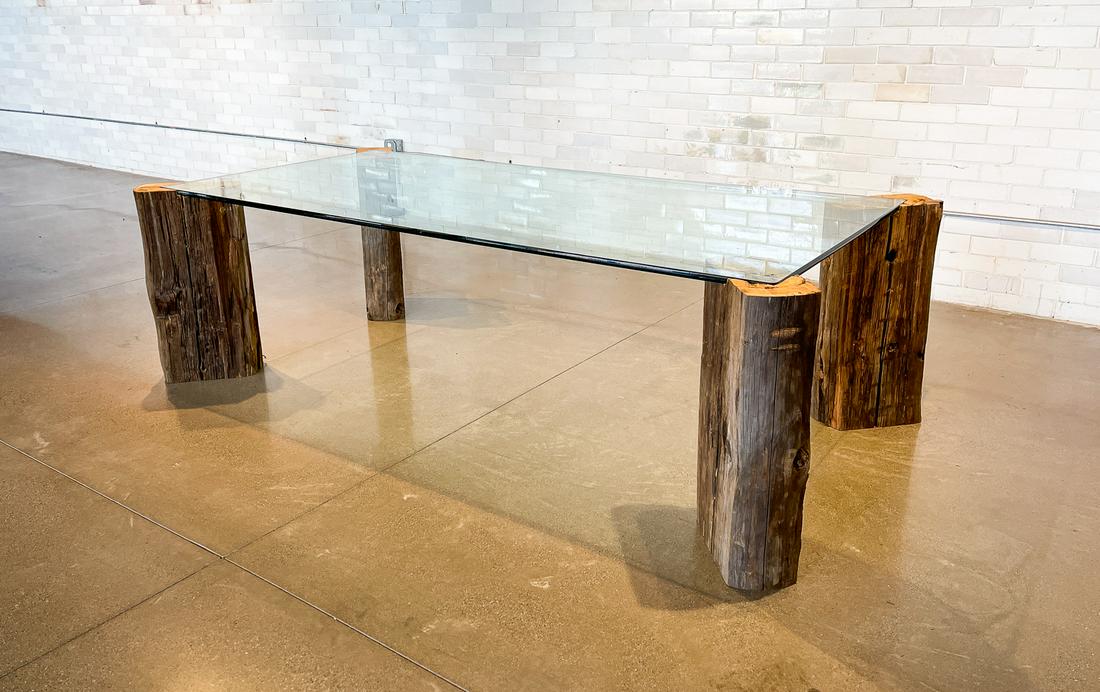 USABLE ART LOGJAM "INFINITY" DINING TABLE. (1 of 2)