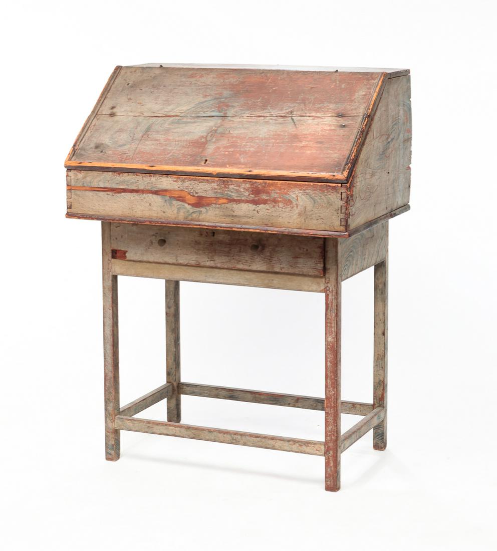 AMERICAN GRAIN DECORATED CLERKS DESK. (1 of 8)