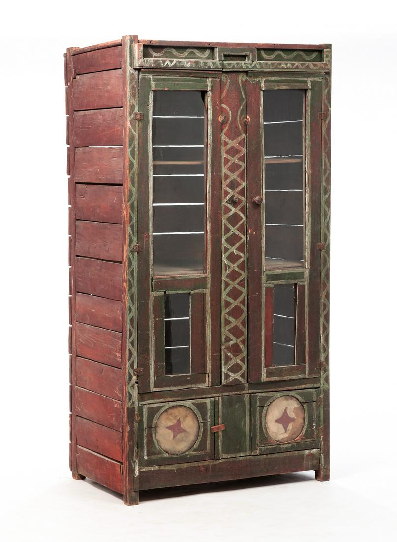 SOUTHERN AFRICAN AMERICAN FOLKSY RUSTIC CUPBOARD. (1 of 8)