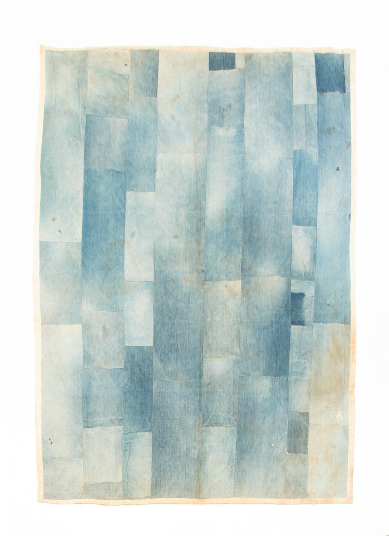 AFRICAN AMERICAN PIECED DENIM JEAN QUILT. (1 of 5)