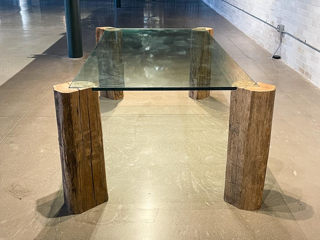 USABLE ART LOGJAM "INFINITY" DINING TABLE. (1 of 3)