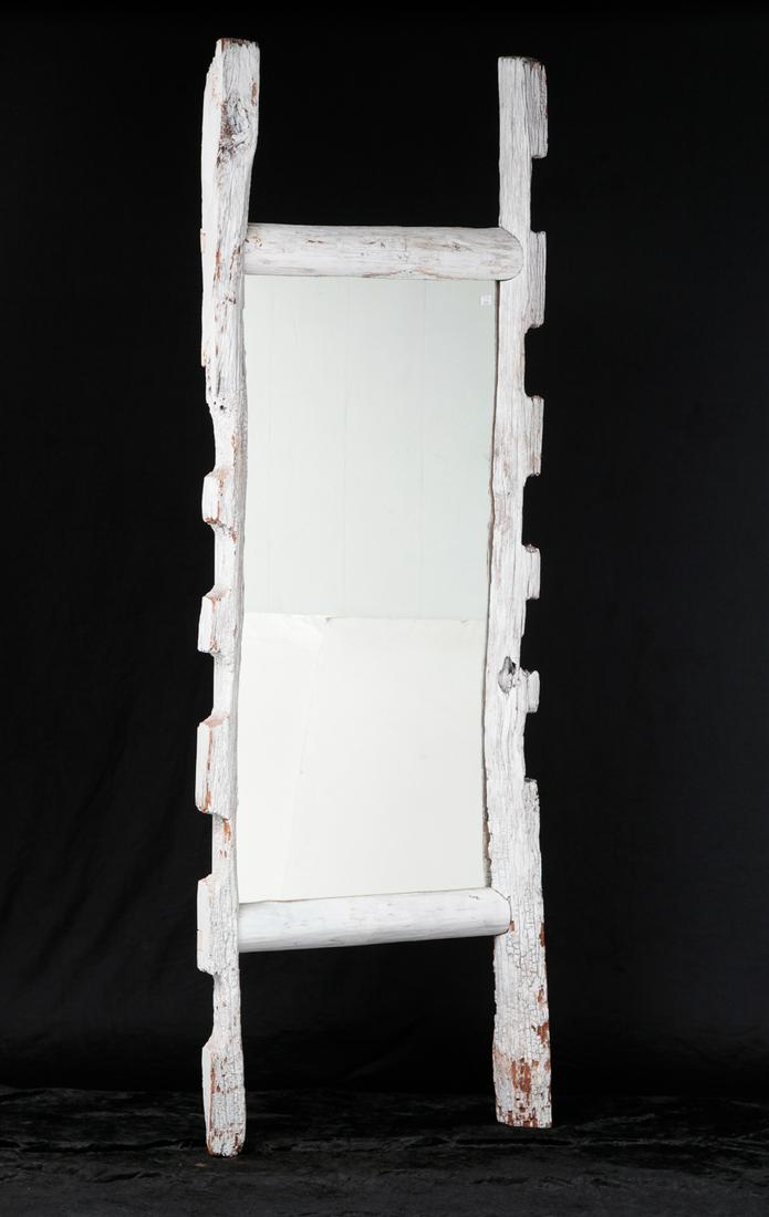 USABLE ART LOGJAM "FENCEPOST" MIRROR. (1 of 3)
