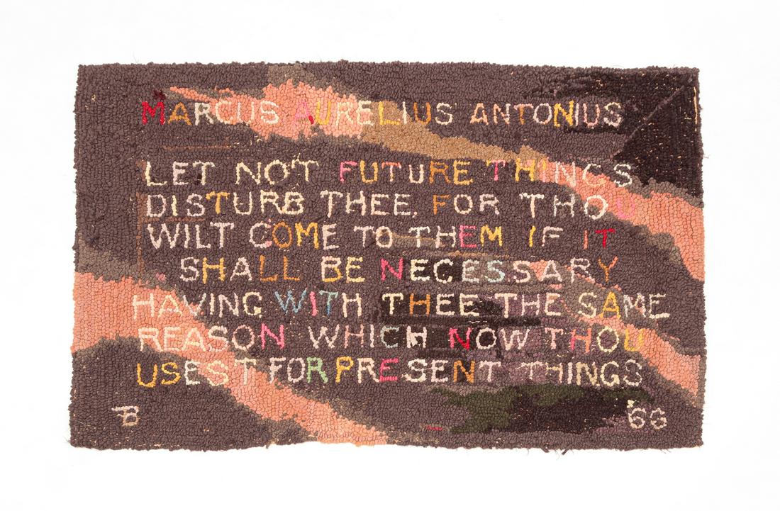 AMERICAN HOOKED RUG. (1 of 5)