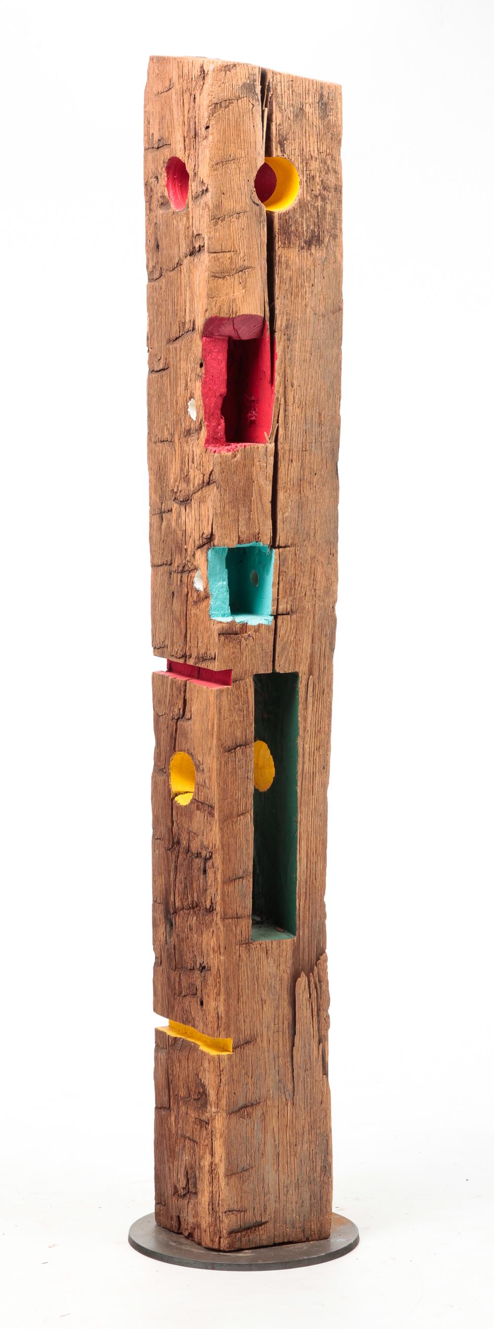 USABLE ART LOGJAM "GUARDIAN" SCULPTURE. (1 of 3)