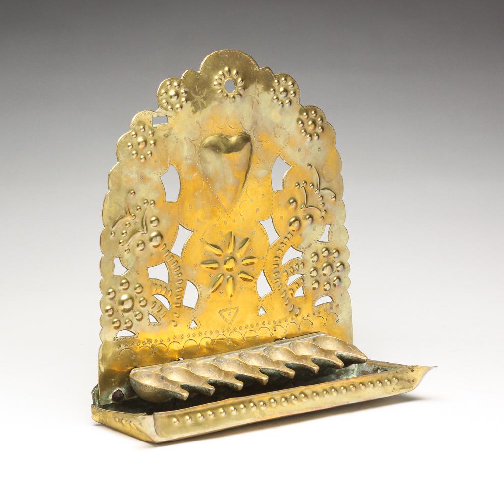 DUTCH BRASS MENORAH. (1 of 6)