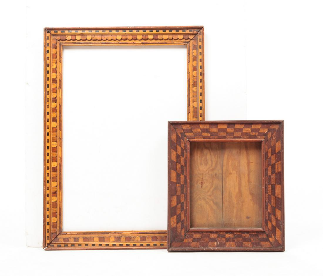 TWO AMERICAN INLAID FRAMES. (1 of 5)