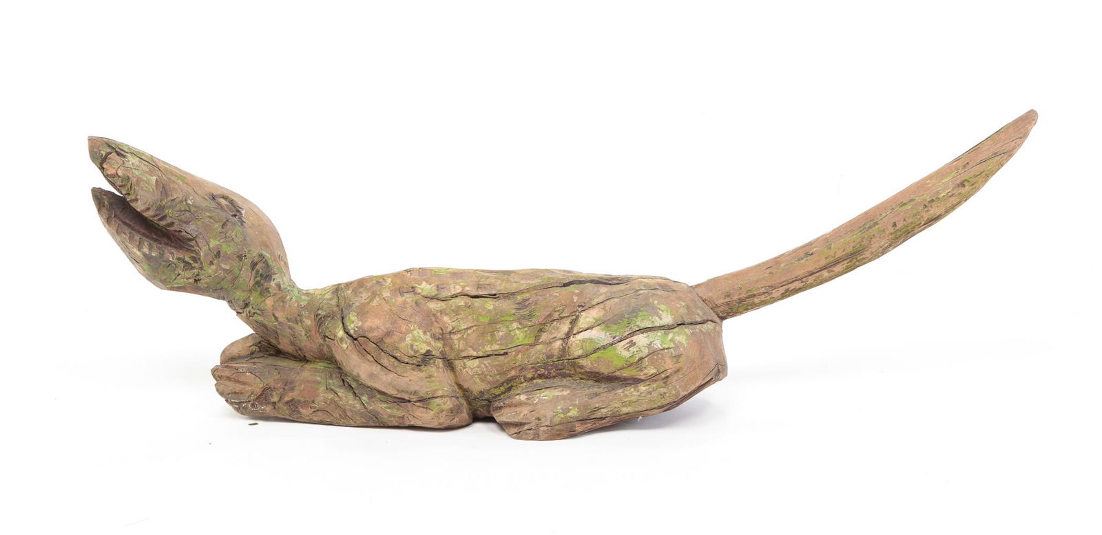 NAIVE CARVED WOOD ANIMAL. (1 of 5)