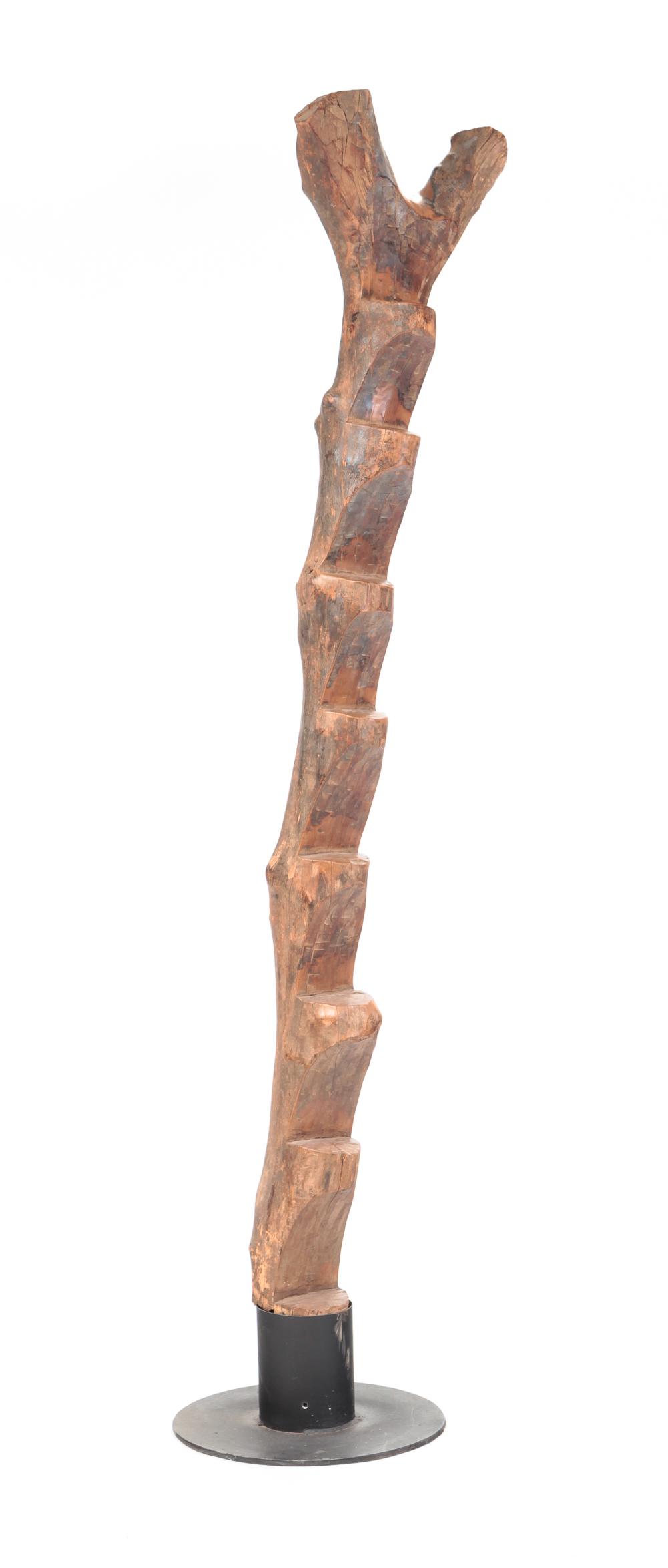 AFRICAN DOGON GRANARY LADDER. (1 of 3)