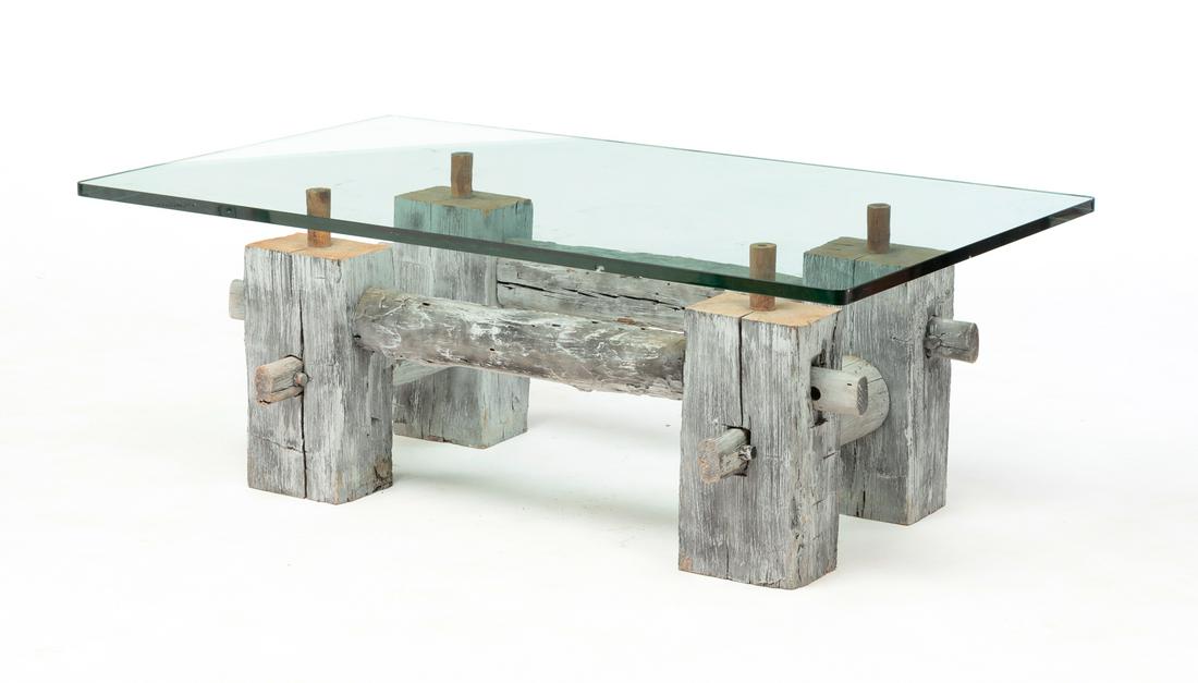 USABLE ART LOGJAM "FLOATER" COFFEE TABLE. (1 of 3)