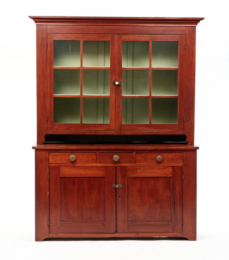 AMERICAN STEPBACK CUPBOARD. (1 of 7)