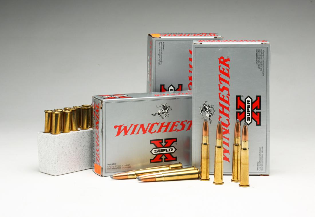 SIXTY ROUNDS OF WINCHESTER .303 BRITISH AMMUNITION: Sixty rounds of Winchester .303 British ammunition. Includes three boxes.