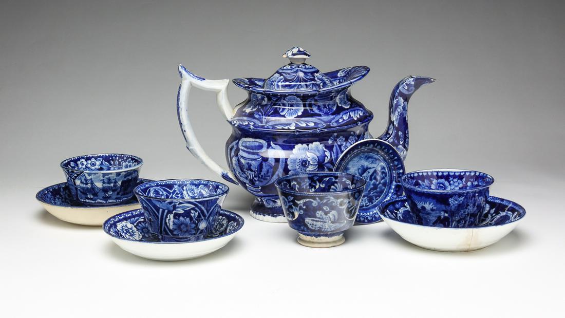 GROUP OF HISTORICAL BLUE STAFFORDSHIRE. (1 of 8)