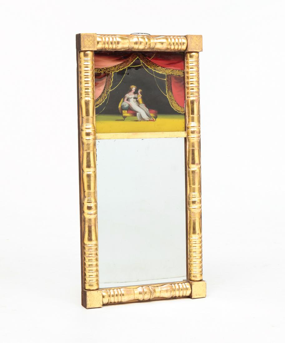 AMERICAN FEDERAL REVERSE PAINTED MIRROR. (1 of 3)