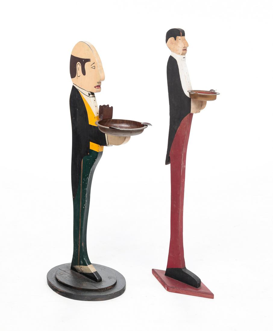 TWO AMERICAN BUTLER ASHTRAY STANDS. (1 of 7)
