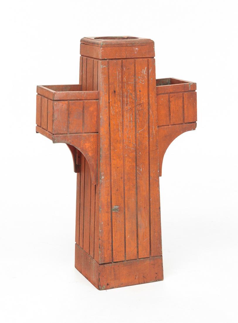 AMERICAN ARTS AND CRAFT PLANT STAND. (1 of 3)