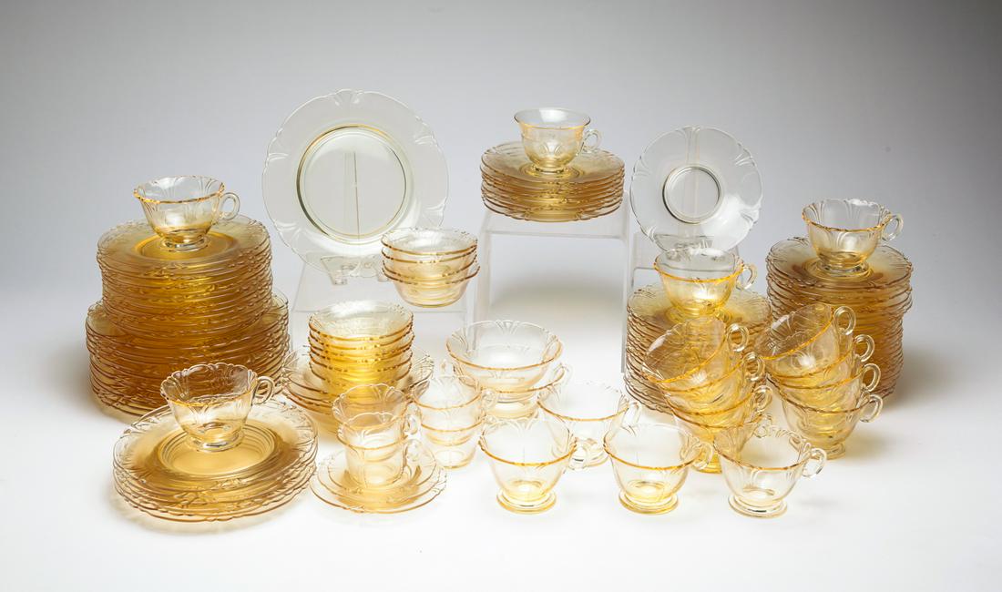 COLLECTION OF HEISEY "SAHARA" COLOR TABLEWARE. (1 of 6)