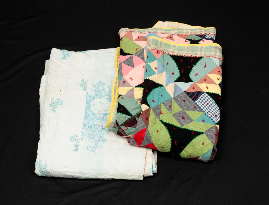 TWO AMERICAN PIECEWORK QUILTS. (1 of 8)