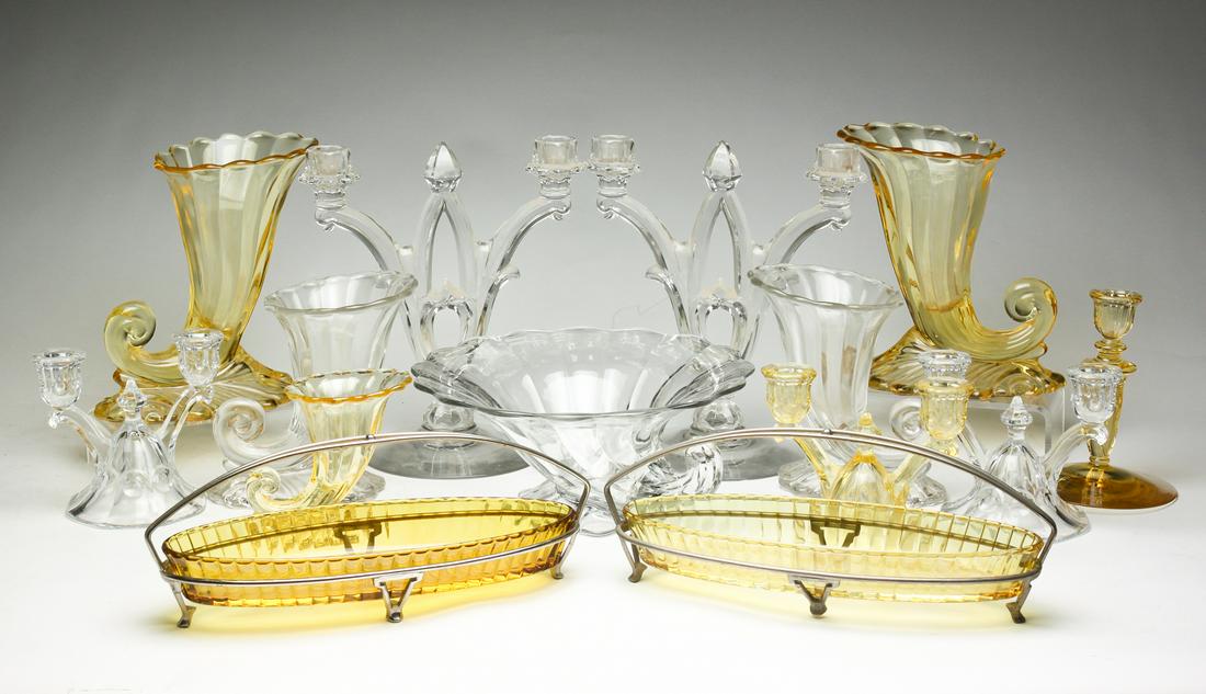 FOURTEEN HEISEY PIECES. (1 of 4)