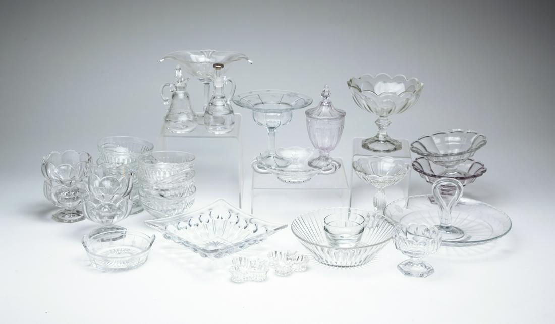 COLLECTION OF HEISEY CLEAR GLASS. (1 of 9)