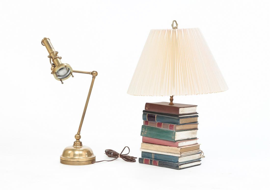 TWO TABLE LAMPS INCLUDING CHAPMAN. (1 of 6)