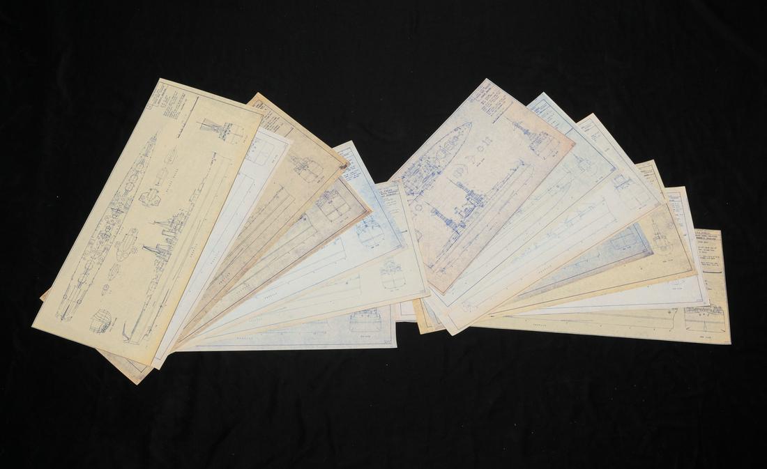 FOURTEEN READING MODEL ENGINEER SHIP PRINTS. (1 of 7)