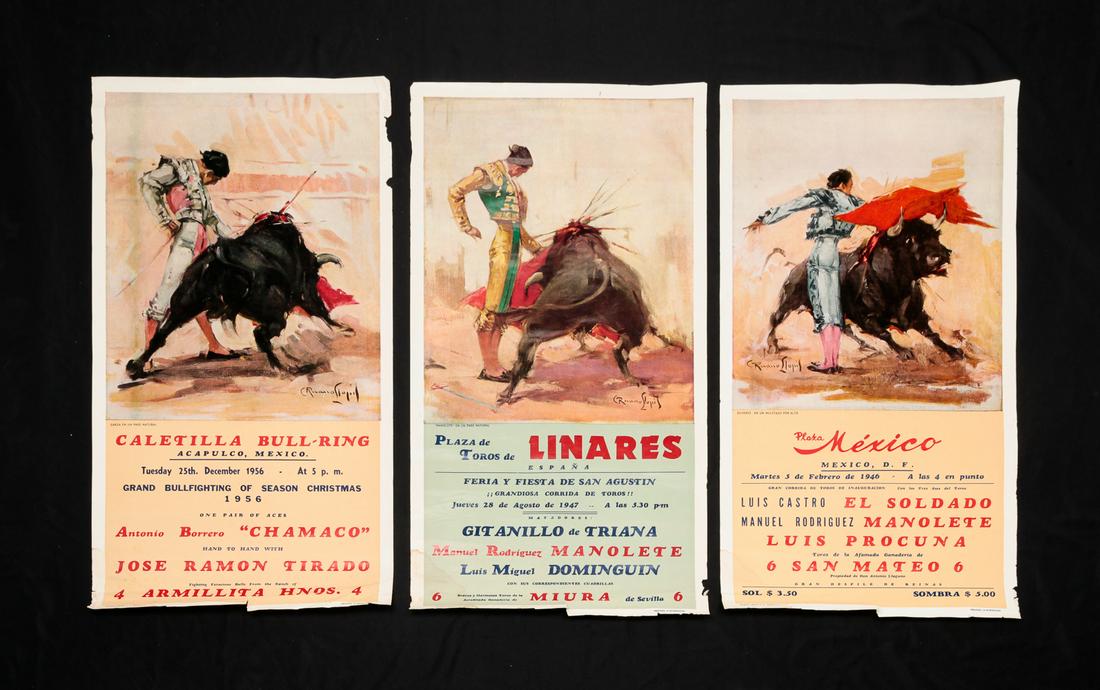 THREE MATADOR POSTERS. (1 of 10)