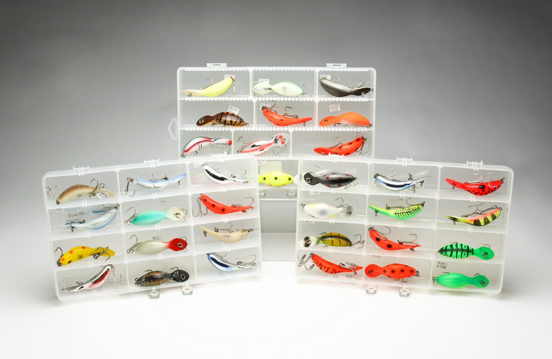 THIRTY-SIX ASSORTED HEDDON LURES. (1 of 3)
