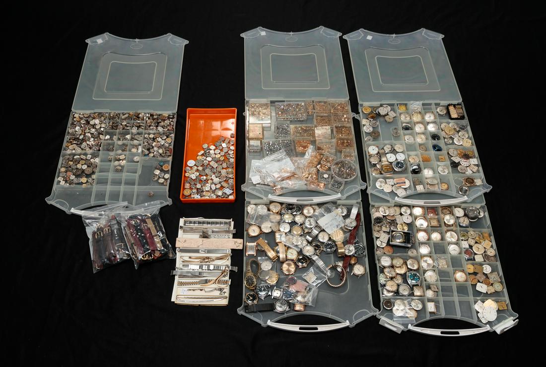 LARGE GROUP WRISTWATCHES AND PARTS. (1 of 9)