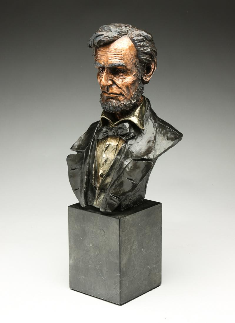 CHILMARK LINCOLN BUST, FRANCIS BARNUM. (1 of 5)