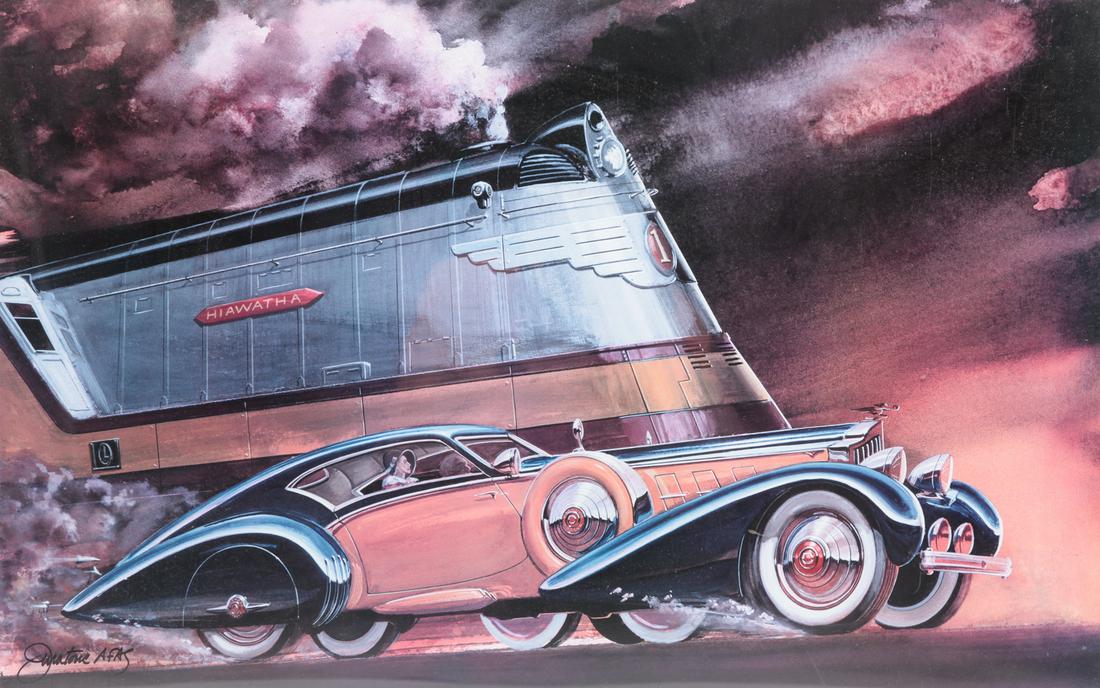 "ROAD AND TRACK" PRINT, JACK JURATOVIC. (1 of 7)