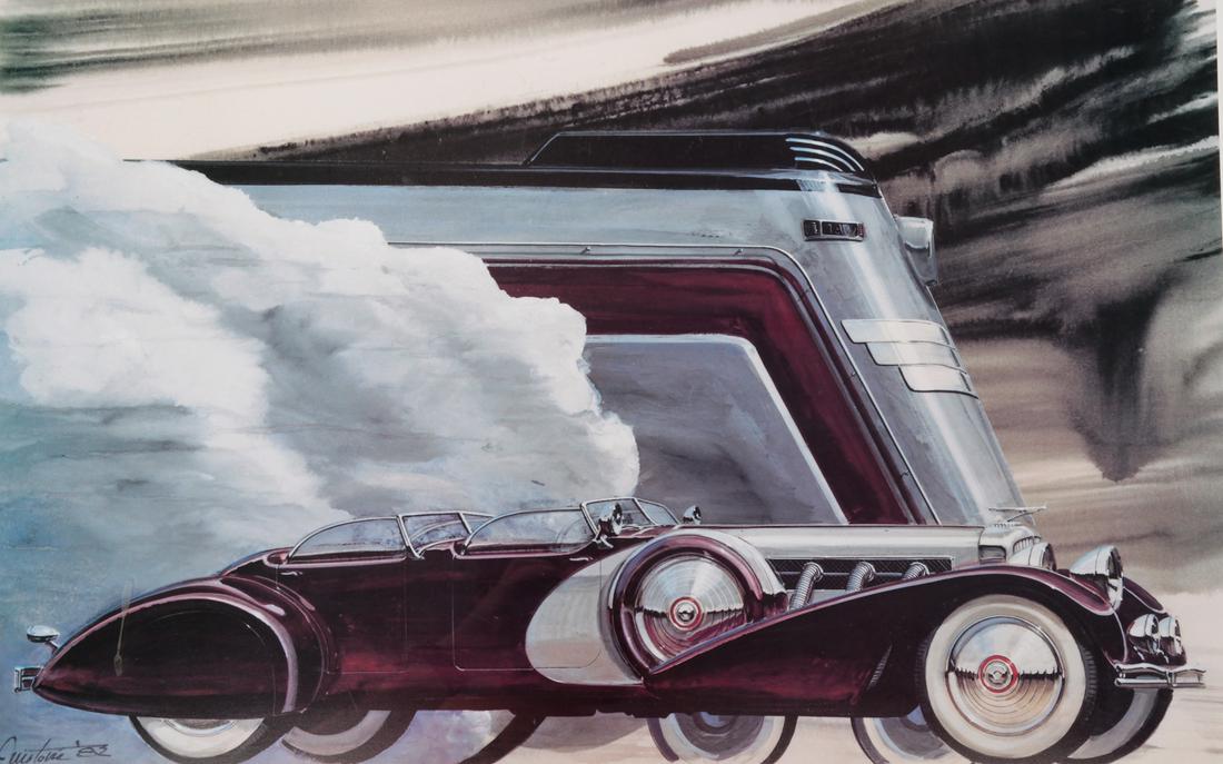 "ROAD AND TRACK" PRINT, JACK JURATOVIC. (1 of 6)