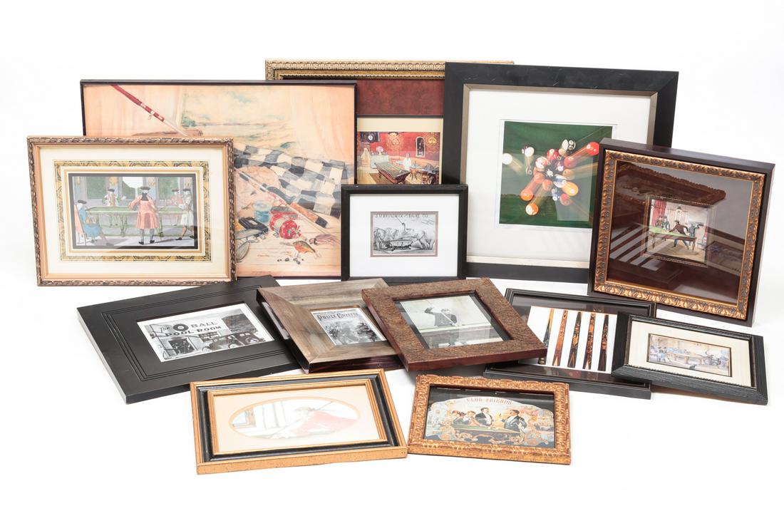 GROUP OF BILLIARDS PRINTS. (1 of 20)