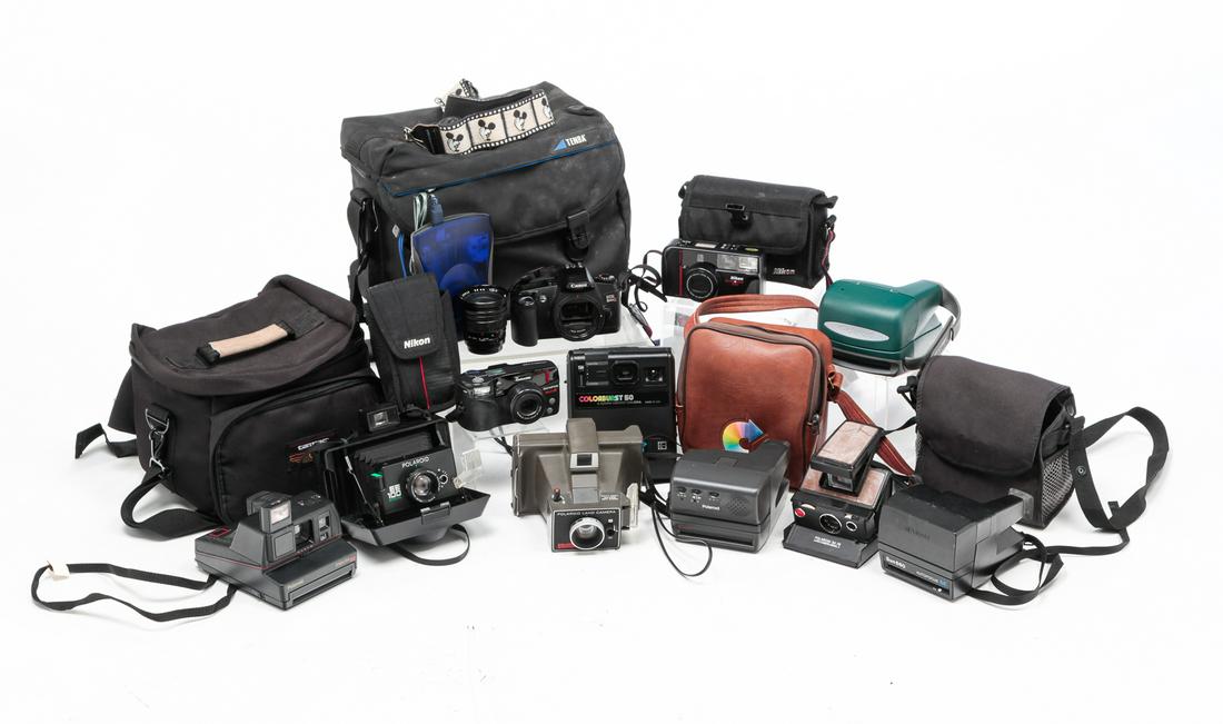GROUPING OF CAMERAS INCLUDING POLAROID. (1 of 4)