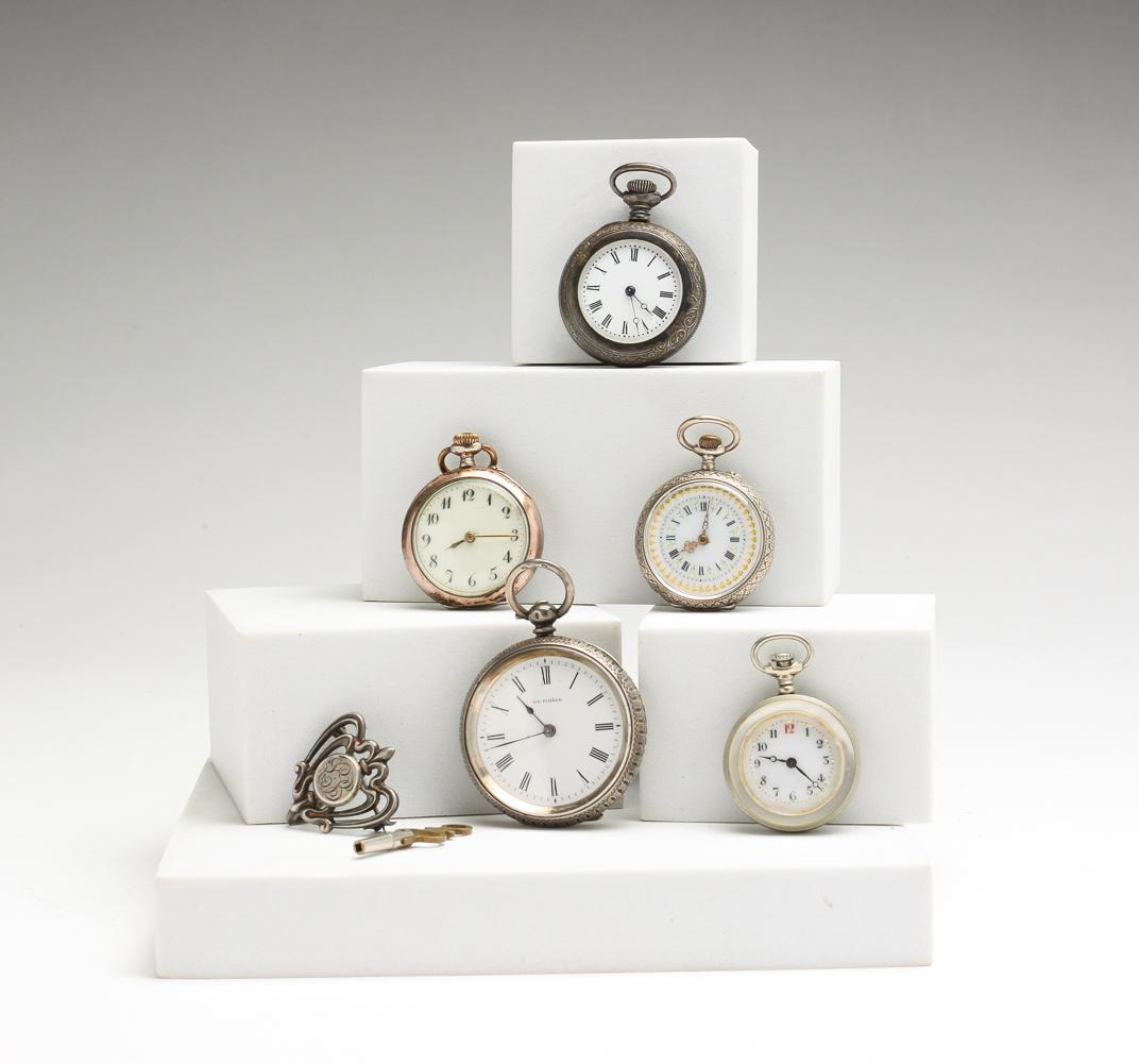 FIVE LADIES PENDANT WATCHES. (1 of 6)