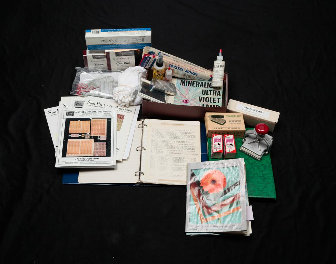 GROUP OF STAMP COLLECTING SUPPLIES. (1 of 8)
