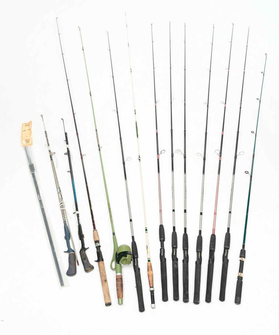 SIXTEEN FISHING RODS. (1 of 13)