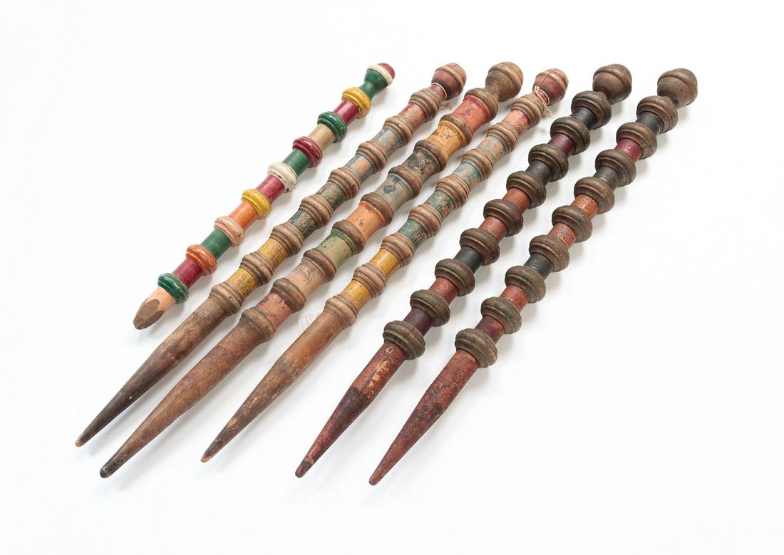 SIX AMERICAN CROQUET STAKES. (1 of 4)