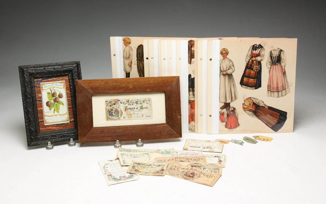 REWARDS OF MERIT AND PAPER DOLLS. (1 of 6)