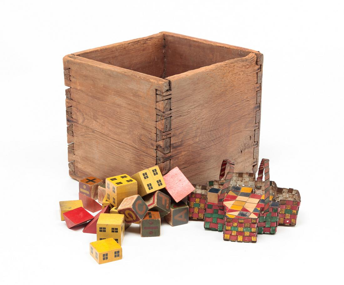 CRATE OF CHILD'S BLOCKS. (1 of 3)