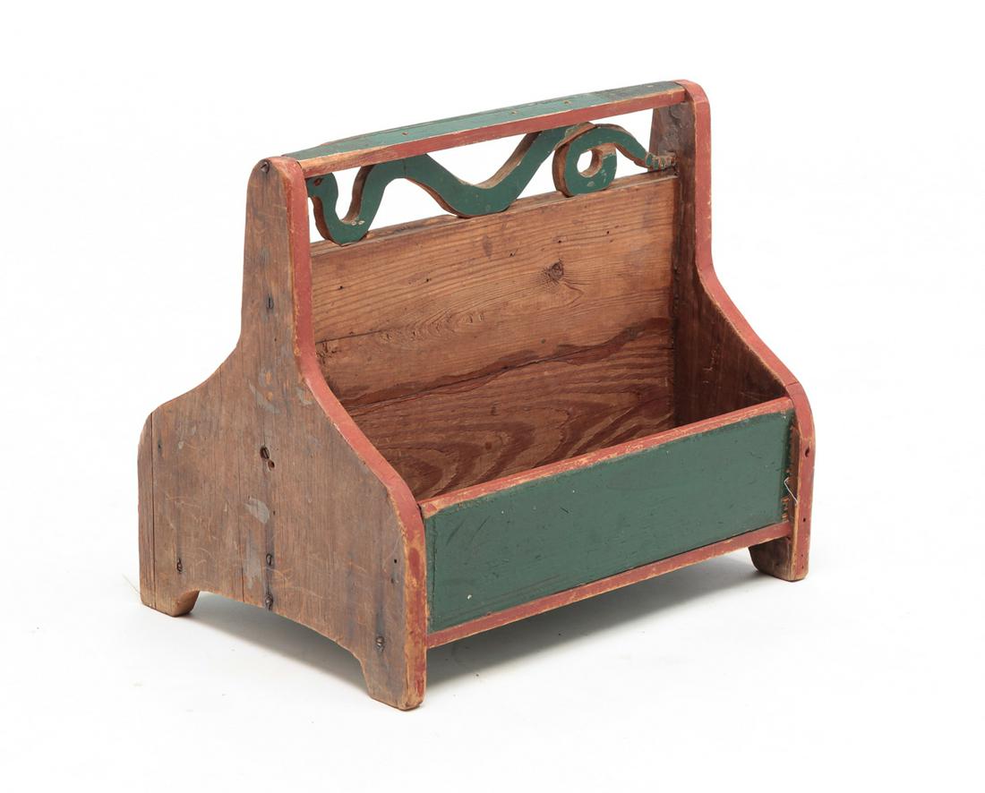 AMERICAN FOLKSY PAINTED TOOL CARRIER. (1 of 3)