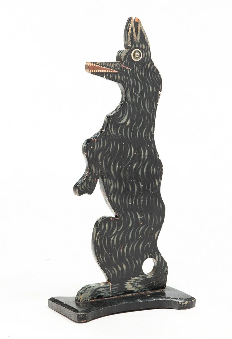 FOLK ART ANIMAL ASHTRAY STAND. (1 of 5)