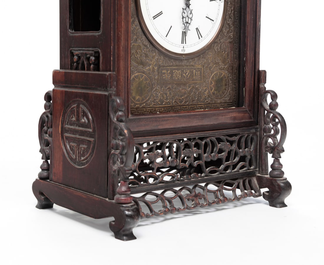 CHINESE EXPORT MANTEL CLOCK. - 4